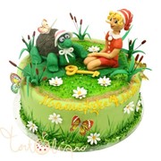 Детский торт Буратино и черепаха Тортилла №368 фотография