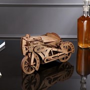Мини-бар деревянный 'Мотоцикл с коляской', 26х12х6 см, светлый фото