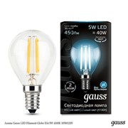 Gauss Лампа Gauss LED Filament Globe E14 5W 4100K 105801205 фото