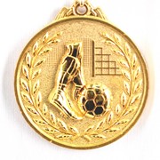 Медаль рельефная Футбол золото фотография