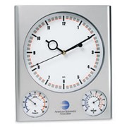 Часы настенные Tempo с термометром и гирометром фотография