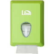 Диспенсер д/туалетной бумаги в пачках LIME Color зеленый с кнопкой