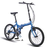 Велосипед OMAKS OM-029-20B голубой (колеса 20“; складная рама; 18 скоростей) фото