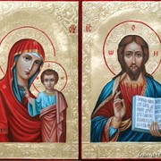 Венчальная пара Казанская икона Пресвятой Богородицы и Иисус Вседержитель фото