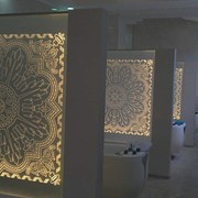 Декоративные панели, перегородки с подсветкой фото