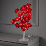 Светодиодный куст 0.45 м, 'Розы красные', 24 LED, 220V, моргает Т/БЕЛЫЙ