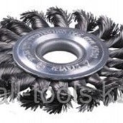 Щетка Зубр Эксперт дисковая для УШМ, плетеные пучки стальной проволоки 0,5мм, 125мм/22мм Код:35190-125_z01 фото