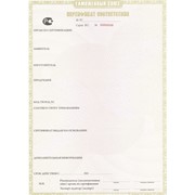 Сертификат Таможенного союза фото