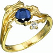 Золотое кольцо “Тайна ночи“ фото