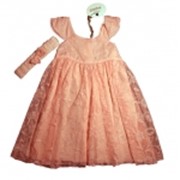 Платье с повязкой, розовое фото