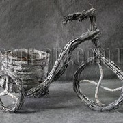 Кашпо велосипед из лозы 29х21 см d 11 см 4173 фотография