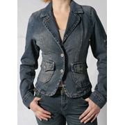 Жакет женский джинсовый приталенный сток S70238 фотография