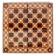 Нарды шашки шахматы с кожаной окантовкой 50*50 см фотография
