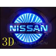 Светящаяся 3D эмблема, для Nissan Tiida фото