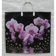 Пакет с пластмассовыми ручками (38х35+10) Нежная орхидея 30/5 фото