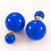 Серьги - шарики ''Dior'' (синие) 216552(11)