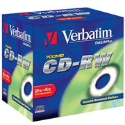 Диск CD-RW Verbatim,700 MB,4x,Slim фото