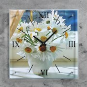 Часы настенные, серия: Цветы, “Ромашки“, 50х50 см, микс фотография
