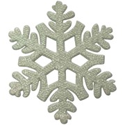 Елочное украшение пластиковое "Снежинка белая", 10 см, (Феникс Презент)