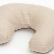 Льняная дорожная подушка для шеи с анти-аллергенным наполнителем фото