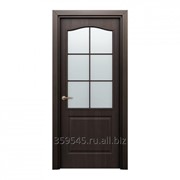 Межкомнатная дверь Палитра 11-4 искусственный шпон венге со стеклом фото