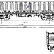 Услуги железнодорожных перевозок, четырёхосный полувагон, модель 12-532