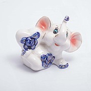 Статуэтка керамическая Слоник с сердечком 8*7 см фото