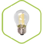 Лампа LED-шар-PREMIUM 5 Вт Е14 Прозрачный корпус. фото