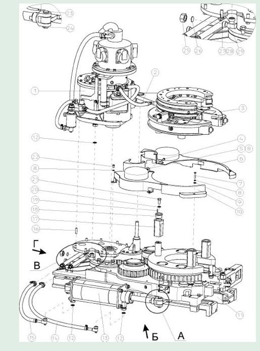Ключ буровой акб 4 схема