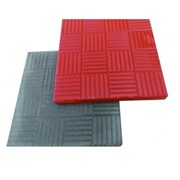 Тротуарная плитка вибролитая ШАШКА, 300*300*30 мм. Цвет: красный, серый фото