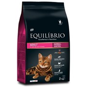 Equilibrio Корм Equilibrio сухой корм для взрослых кошек с лососем для вывода шерсти (2 кг) фото
