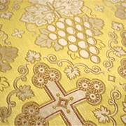 Церковные ткани Виноградная Лоза, жёлтый+золото фото