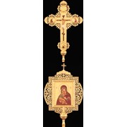 Крест-икона № 30 запрестольная выпиловка гравировка живопись золочение