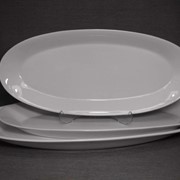 Блюдо овальное 24,5х16см. Ресторанная посуда фарфоровая. Австрийская фарфоровая посуда Хэлфер. фото
