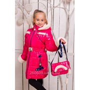 Зимнее пальто Моника для девочка + сумка ,новинка зима 2016 фото