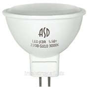 Лампа светодиодная LED-JCDR-standard 5.5Вт 160-260В GU5.3 3000К 420Лм ASD
