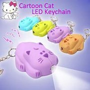 Bysun звук творческий мультфильм Cat LED брелок цвет optioanl фото