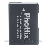 Phottix Аккумулятор Phottix EN-EL14 для Nikon P7000/P7100/D3100/D3200/D5100 (20234) фото
