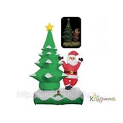 Россия Надувная фигура «Дед Мороз с ёлкой» 150см
