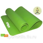 Коврик для йоги и фитнеса. Цвет: зелёный: GREEN К6010