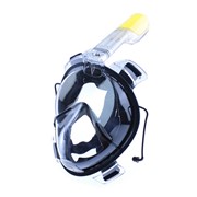 Подводная маска для плавания (снорклинга) Free Breath с креплением для экшн-камеры (черная, размер L/XL) фотография
