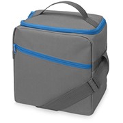 Изотермическая сумка-холодильник Classic c контрастной молнией, серый/голубой фото