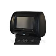 Подголовник автомобильный с монитором и DVD HAIDI HDI-7118DT черный с защитной молнией