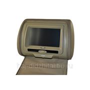 Подголовник автомобильный с монитором и DVD HAIDI HDI-7118DT бежевый с защитной молнией фото