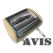 Подголовник со встроенным LCD монитором 8.5“ AVIS AVS0912BM (бежевый, с серой лицевой панелью) фото