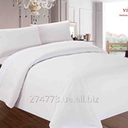 Комплект постельного белья, сатин, белый, однотонный, арт. 4461