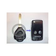 Корпус выкидного ключа зажигания для TOYOTA, 2 кнопки, металлическая панель (toy43) фото