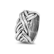 Серебряное кольцо головоломка для мужчин от Wickerring фото