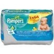 Салфетки Pampers увлажненные Baby fresh + алое 2 уп 64 шт фото