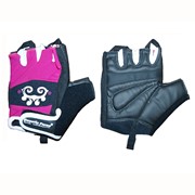 Перчатки для фитнеса женские черно-розовые с подушечкой р. S